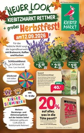 Kiebitzmarkt Garten & Pflanzen Prospekt der aktuellen Woche mit 16 Seiten, gültig von 05.09.2026 bis 19.09.2026, in Rullstorf und Umgebung Aktueller Kiebitzmarkt Garten & Pflanzen Prospekt in Rullstorf und Umgebung, "NEUER LOOK IM KIEBITZMARKT RETTMER" mit 16 Seiten, 05.09.2026 - 19.09.2026