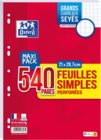 540 PAGES DE FEUILLES SIMPLES PERFORÉES OXFORD - OXFORD en promo à 5,29 € chez Auchan Hypermarché 540 PAGES DE FEUILLES SIMPLES PERFORÉES OXFORD - OXFORD dans le catalogue Auchan Hypermarché