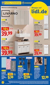 Bad-Spiegelschrank im aktuellen Lidl Prospekt (Bielefeld) Bad-Spiegelschrank im Lidl Prospekt "LIDL LOHNT SICH" mit 73 Seiten (Bielefeld)