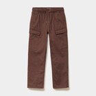Pantalon cargo regular coton majoritaire marron foncé garçon en promo chez La Halle Pantalon cargo regular coton majoritaire marron foncé garçon dans le catalogue La Halle