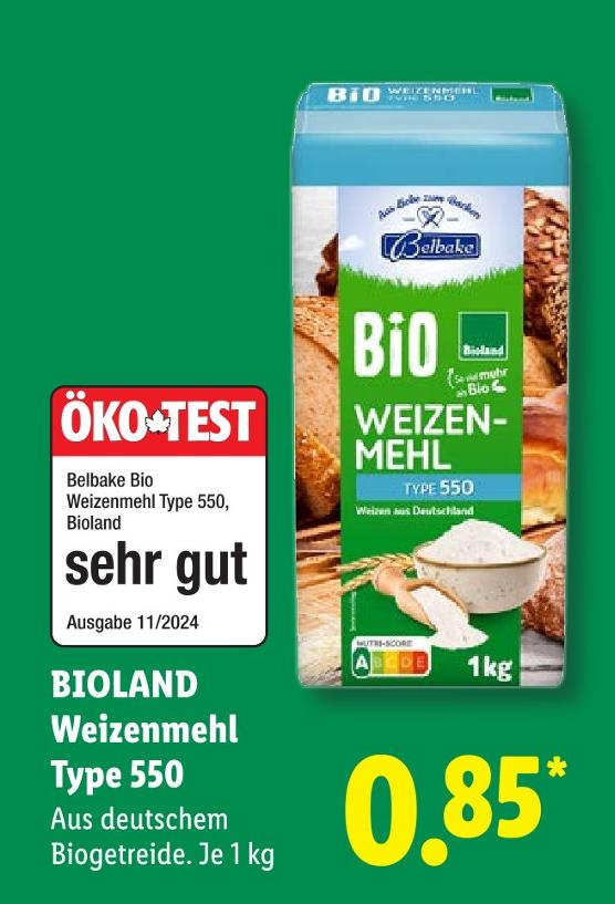 Bio Weizenmehl Type 550