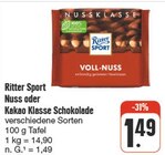 Aktuelles Nuss oder Kakao Klasse Schokolade Angebot bei nah und gut in Dresden ab 1,49 €