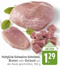 Schweine-Schnitzel Angebote von Hofglück bei EDEKA Esslingen für 1,29 €