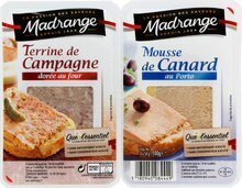 Canard - Madrange dans le catalogue Monoprix Terrine de campagne et mousse de canard Que L’Essentiel - Madrange à 1,05 € en promo chez Monoprix