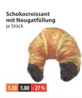 Croissant im V-Markt Prospekt Schokocroissant mit Nougatfüllung im aktuellen V-Markt Prospekt für 1,30 €