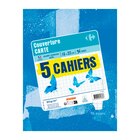 Lot de 5 cahiers - CARREFOUR en promo chez Carrefour Lot de 5 cahiers - CARREFOUR dans le catalogue Carrefour