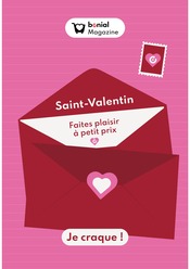 Prospectus Autres Magasins Magazine en cours à La Chapelle-en-Serval et alentours, "Saint-Valentin : Faites plaisir à petit prix", 1 page, 01/02/2025 - 15/02/2025 Catalogue Autres Magasins Magazine en cours à La Chapelle-en-Serval et alentours, "Saint-Valentin : Faites plaisir à petit prix", 1 page, 01/02/2025 - 15/02/2025