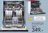 Aktuelles GESCHIRRSPÜLER GSV60D Angebot bei BRAUN Möbel-Center in Freiburg (Breisgau) ab 349,00 €