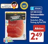 Schwarzwälder Schinken von Gut Drei Eichen im aktuellen ALDI SÜD Prospekt für 2,49 €
