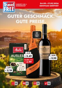 Melitta im Travel FREE Prospekt "GUTER GESCHMACK. GUTE PREISE." mit 9 Seiten (Chemnitz)