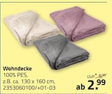 Wohndecke für 2,99 € bei ROLLER im Angebot Wohndecke im aktuellen ROLLER Prospekt