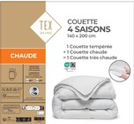 Couette "4 saisons" - TEX HOME en promo chez Carrefour Montluçon à 22,49 €