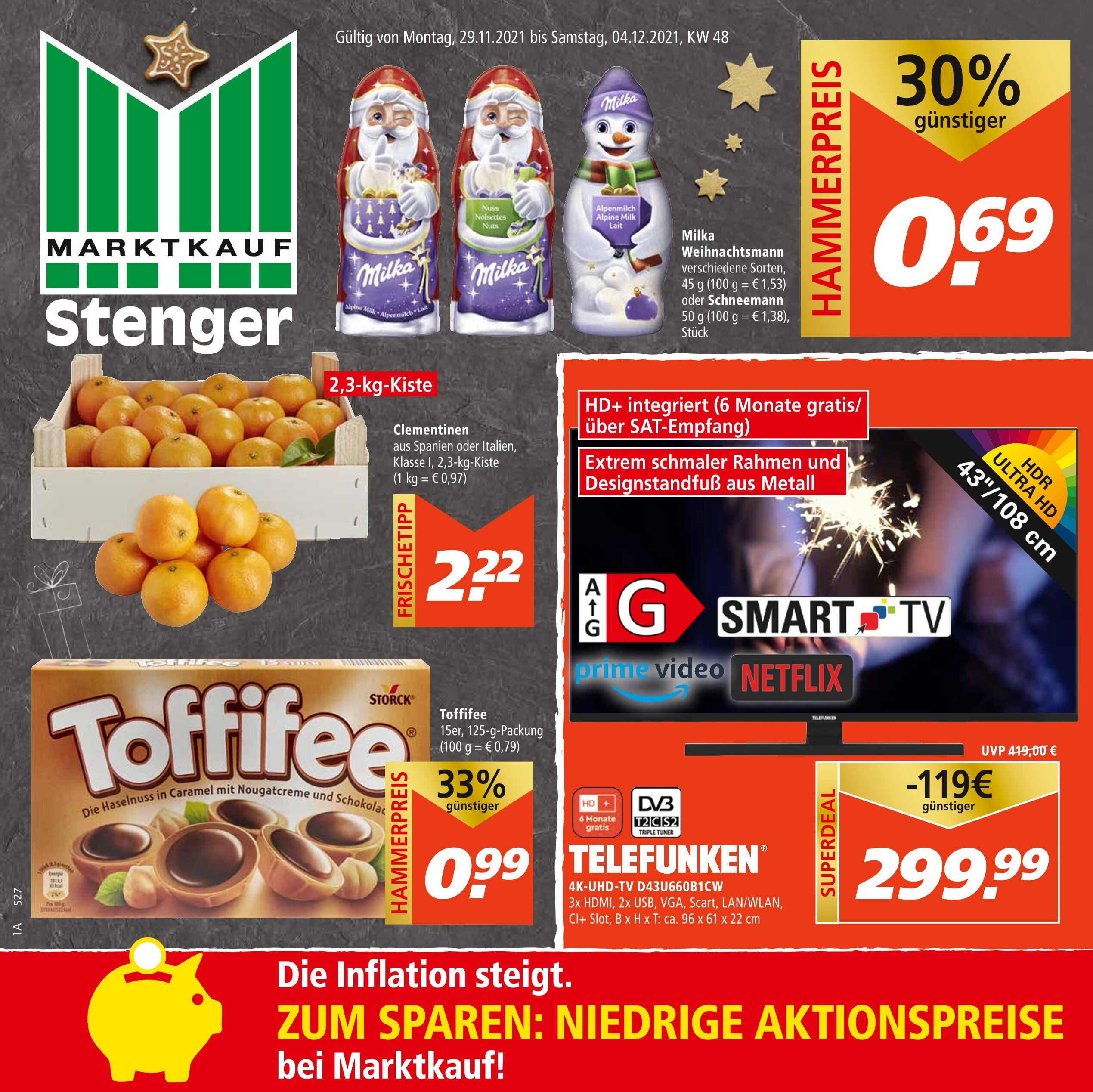 Marktkauf Prospekt für Hanau mit 40 Seiten Marktkauf Prospekt für Hanau: "Aktuelle Angebote", 40 Seiten, 29.11.2021 - 04.12.2021