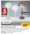 toom Baumarkt Wangen - Akku-Tischleuchte „Anton“ Angebot im Prospekt Akku-Tischleuchte „Anton“ bei toom Baumarkt im Wangen Prospekt für 19,99 €
