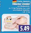 Frische deutsche Hähnchen Schenkel bei EDEKA im Merenberg Prospekt für 5,49 €