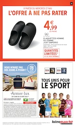 Prix et réduction Chaussures dans le prospectus Intermarché Super en cours Offre Chaussures dans le catalogue Intermarché Super du moment à la page 43