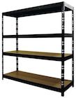 Etagère noire 4 plateaux - H. 200 x L. 237 x P. 60 cm à Brico Dépôt dans Chenôve Etagère noire 4 plateaux - H. 200 x L. 237 x P. 60 cm à Brico Dépôt dans Chenôve