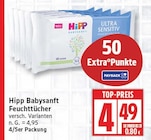 Babysanft Feuchttücher von Hipp für 4,49 € bei EDEKA im Angebot Babysanft Feuchttücher von Hipp im aktuellen EDEKA Prospekt