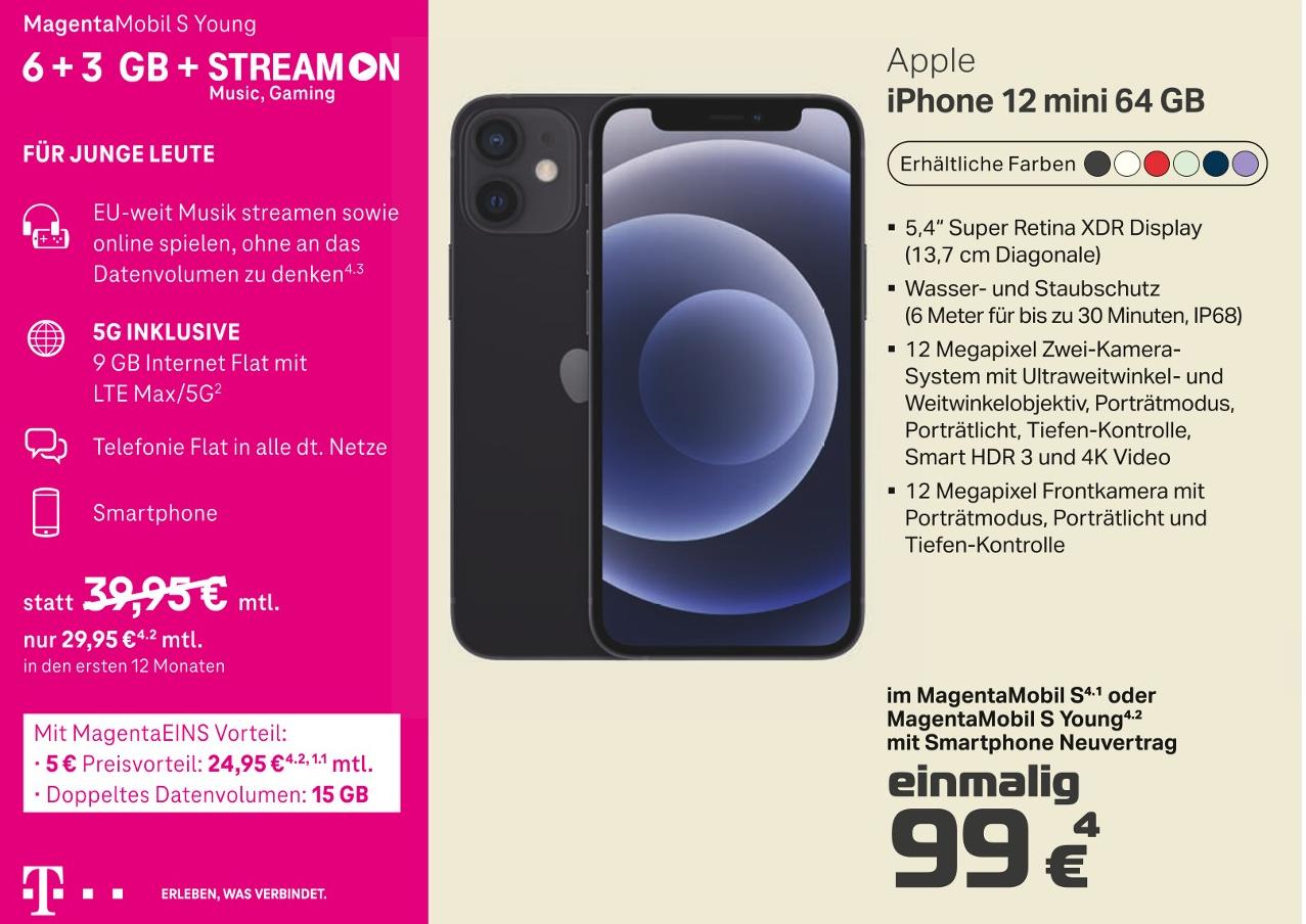 TMC Sauerland GmbH Arnsberg - iPhone 12 mini 64 GB iPhone 12 mini 64 GB Angebot bei TMC Sauerland GmbH Arnsberg im Prospekt ENTFALTE DEINE WELT