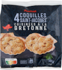 COQUILLES SAINT-JACQUES CUISINÉES À LA BRETONNE SURGELÉES AUCHAN - AUCHAN en promo chez Auchan Hypermarché Nîmes à 10,98 €