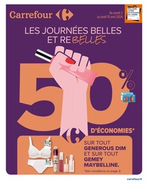 Prospectus Carrefour à Sancoins, "Les journées belles et rebelles", 50 pages, 02/04/2024 - 15/04/2024