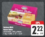 Unsere Butter im EDEKA Prospekt Unsere Butter von Sachsen Milch im aktuellen EDEKA Prospekt für 2,22 €