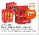 Coca-Cola, Fanta, Sprite oder Mezzo Mix im Angebot bei tegut in Oberasbach Coca-Cola, Fanta, Sprite oder Mezzo Mix Angebote von Coca-Cola bei tegut Oberasbach für 7,99 €