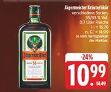 Kräuterlikör im Angebot bei EDEKA in Hof Kräuterlikör Angebote von Jägermeister bei EDEKA Hof für 10,99 €