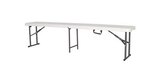 Promo Banc pliant 4 personnes structure acier et assise résine blanche 183 x 30 x 43 cm à 29,00 € dans le catalogue Brico Dépôt à Colmar