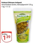 Grüne Oliven ohne Stein Angebote von Feinkost Dittmann bei GLOBUS Bad Kreuznach für 1,39 €
