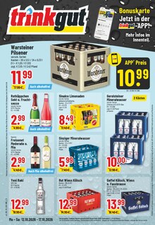 Trinkgut Prospekt der KW 41 "Aktuelle Angebote" Aktueller Trinkgut Prospekt "Aktuelle Angebote" Seite 1 von 10 Seiten