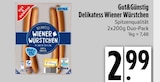 Delikatess Wiener Würstchen von Gut&Günstig für 2,99 € bei E xpress im Angebot Delikatess Wiener Würstchen von Gut&Günstig im aktuellen E xpress Prospekt