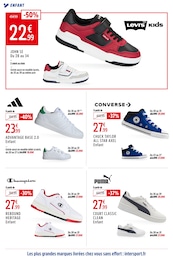 Prix et réduction Chaussures dans le prospectus Intersport en cours Offre Chaussures dans le catalogue Intersport du moment à la page 2