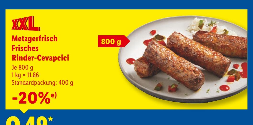 Metzgerfrisch Frisches Rinder-Cevapcici