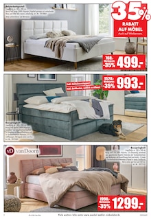 Boxspringbett im aktuellen Möbel Mahler Siebenlehn Prospekt (Leipzig) Boxspringbett im Möbel Mahler Siebenlehn Prospekt "KEINER SCHLÄGT DIE NUMMER 1 IN SACHSEN!" mit 16 Seiten (Leipzig)