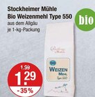 V-Markt Schwabmünchen - Bio Weizenmehl Type 550 Angebot im Prospekt Bio Weizenmehl Type 550 bei V-Markt im Schwabmünchen Prospekt für 1,29 €