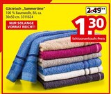 Tücher im Segmüller Prospekt Gästetuch 'Summertime' im aktuellen Segmüller Prospekt für 1,30 €
