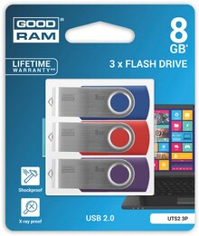 Pack de 3 clés USB 8 Go USB 2.0 - Office DEPOT à Nanterre Pack de 3 clés USB 8 Go USB 2.0 en promo chez Office DEPOT Nanterre à 11,88 €