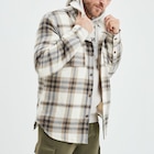 Surchemise carreaux doublée effet sherpa beige homme dans le catalogue La Halle