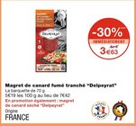 Magret de canard fumé tranché - Delpeyrat en promo chez Monoprix Meyzieu à 3,63 €