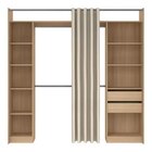 Dressing effet chêne clair FALLA - H. 220,4 x L. 220 x P. 50 cm en promo chez Brico Dépôt Villeurbanne à 149,00 €