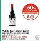 A.O.P. Buzet sans sulfites ajoutés rouge - Lionel Osmin en promo chez Monoprix Saint-Nazaire à 5,24 €
