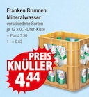 Mineralwasser von Franken Brunnen für 4,44 € bei V-Markt im Angebot Mineralwasser von Franken Brunnen im aktuellen V-Markt Prospekt