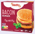 Bacon Burger Surgelé x6 - Netto en promo chez Netto Bacon Burger Surgelé x6 - Netto dans le catalogue Netto