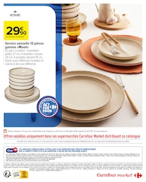 Prix et réduction Vaisselle dans le prospectus Carrefour Market en cours Offre Vaisselle dans le catalogue Carrefour Market du moment à la page 2