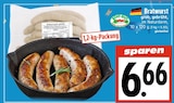 Bratwurst grob, gebrüht bei EDEKA im Trusetal Prospekt für 6,66 €