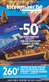 Catalogue Supermarchés Intermarché Hyper en cours à Saint-Ouen-de-Thouberville et alentours, "-50% DE REMISE IMMÉDIATE SUR LE 2ÈME* SUR LES CHOCOLATS CHAMPS-ÉLYSÉES LINDT", 64 pages, 25/11/2025 - 07/12/2025
