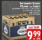 EDEKA Grevenbroich - Pilsener oder Export Angebot im Prospekt Pilsener oder Export bei EDEKA im Grevenbroich Prospekt für 9,99 €