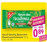 Alpenrahm Haselnussschokolade bei EDEKA im Prospekt "" für 0,89 €