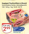 Thunfischfilets in Olivenöl im Angebot bei GLOBUS in Salzgitter Thunfischfilets in Olivenöl Angebote von Saupiquet bei GLOBUS Salzgitter für 2,99 €